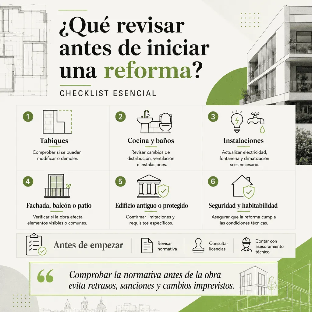 Checklist esencial antes de iniciar una reforma de piso antiguo